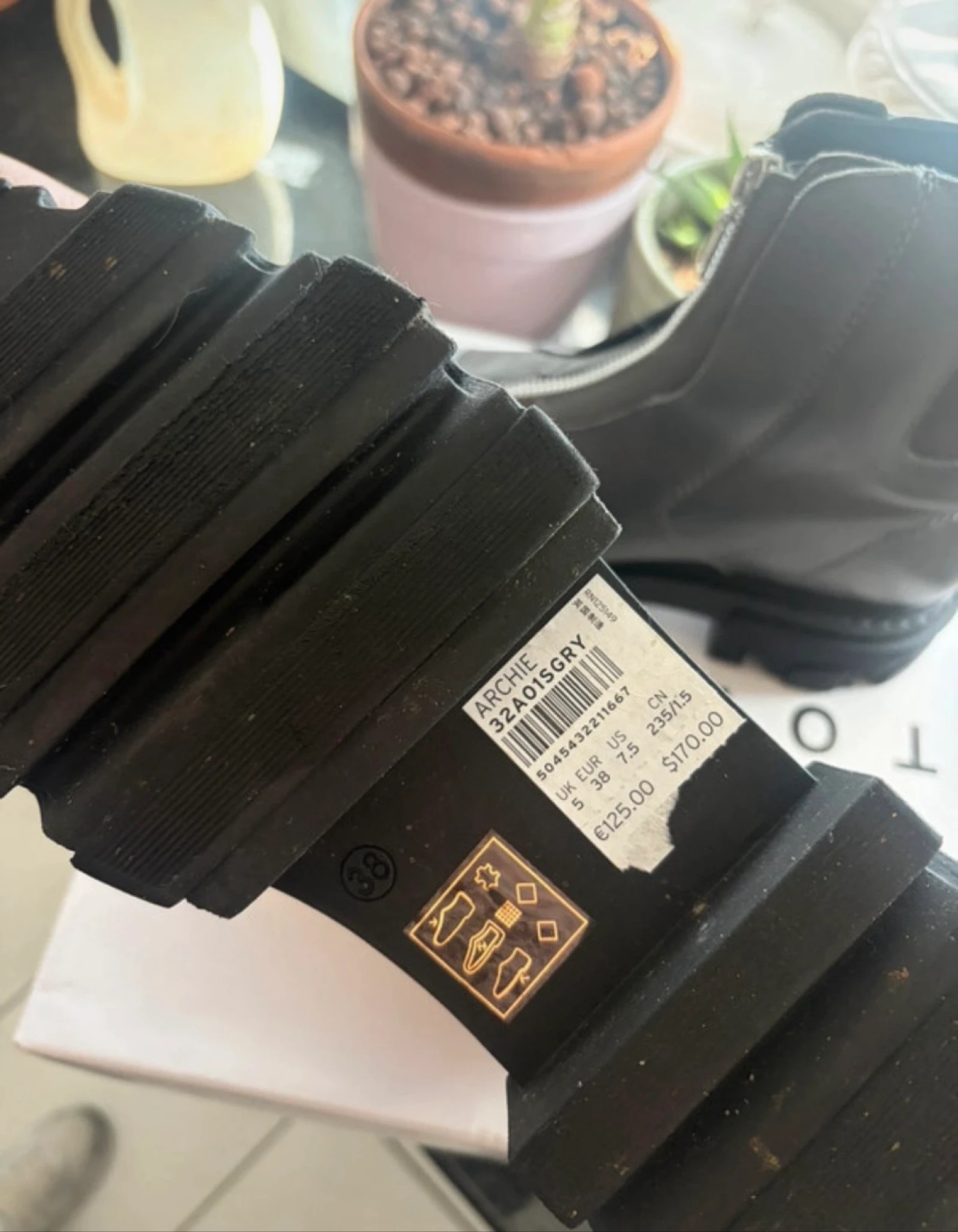 Bota de couro com zíper – photo 4